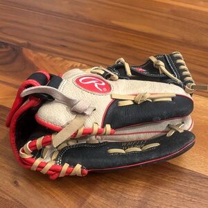 Rawlings Baseball Glove Red Black Tan WMP115 11.5” All Leather